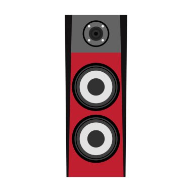İzole kırmızı hoparlör