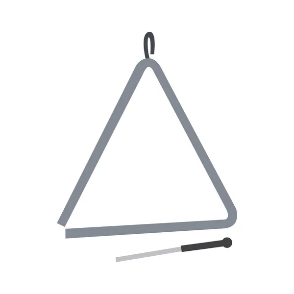 Instrumento triangular isolado — Vetor de Stock