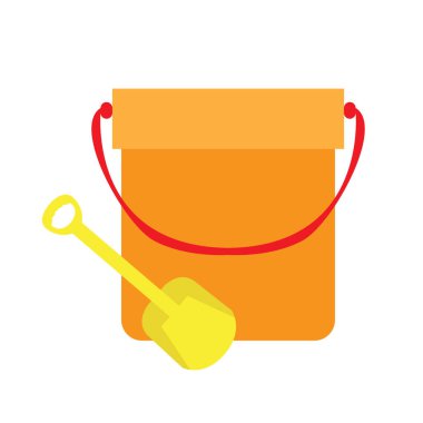 İzole kum kova ve kürek