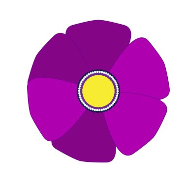 İzole renkli çiçek