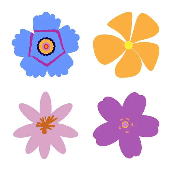 Set of flowers — Stock Vector