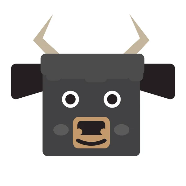 Geïsoleerde stier gezicht — Stockvector