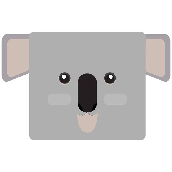 Cara aislada de koala — Vector de stock