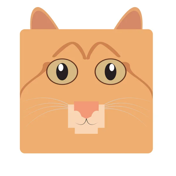 孤立的猫脸 — 图库矢量图片