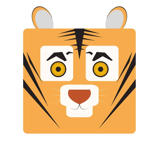 Απομονωμένη τίγρης — Διανυσματικό Αρχείο