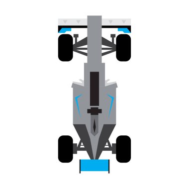 Bir yarış arabasının Üstten Görünüm