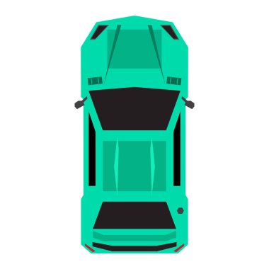 Bir araba Üstten Görünüm