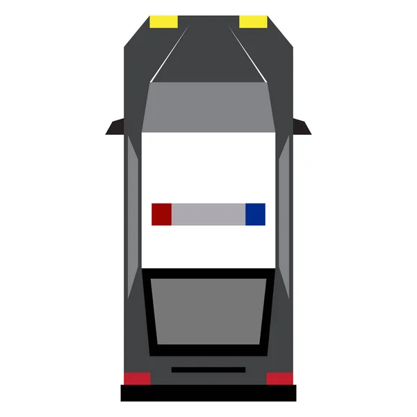 Egy rendőrségi autó felülnézet — Stock Vector