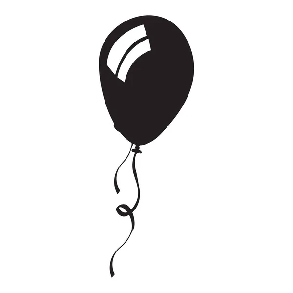 Isolated balloon silhouette — Stock Vector