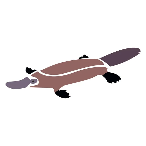 Platypus astratto isolato — Vettoriale Stock
