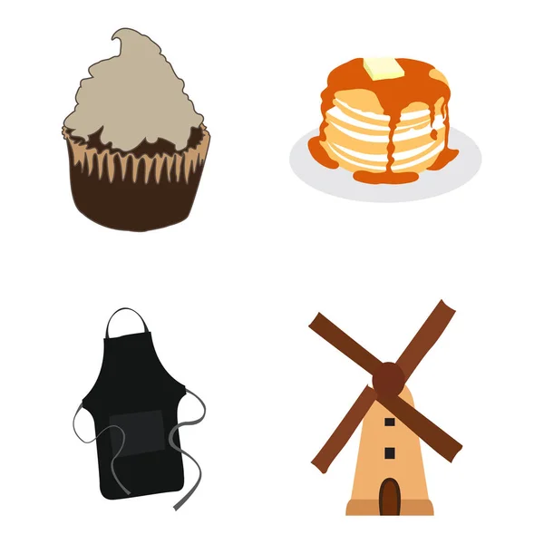 Conjunto de iconos de panadería — Vector de stock