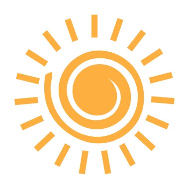 İzole edilmiş güneş simgesi