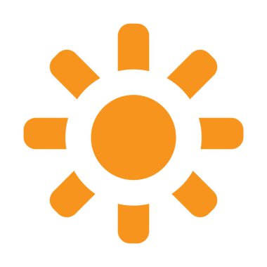 İzole edilmiş güneş simgesi