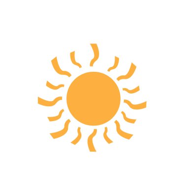 İzole edilmiş güneş simgesi