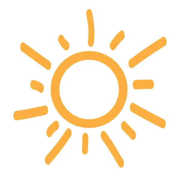 Icono de sol aislado — Vector de stock