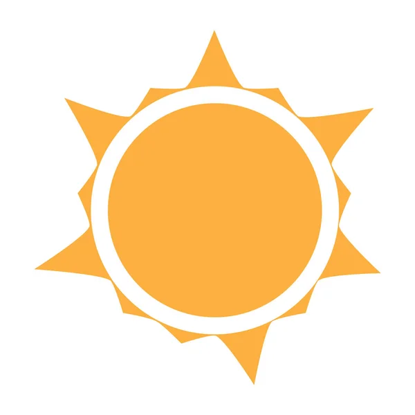 Icono de sol aislado — Vector de stock