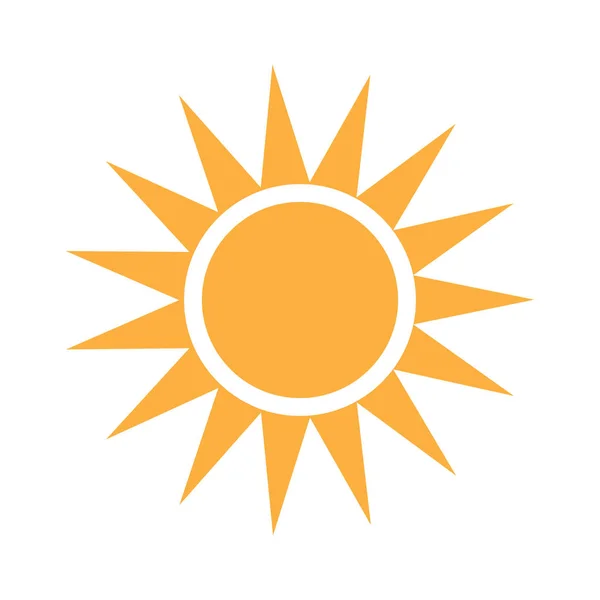 Icono de sol aislado — Vector de stock