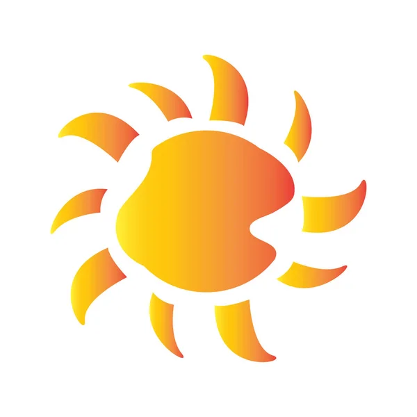 Icona solare isolata — Vettoriale Stock