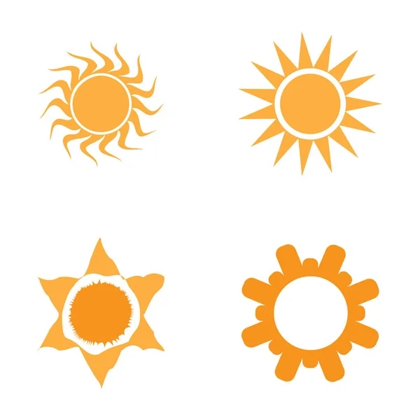 Ensemble d'icônes du soleil — Image vectorielle