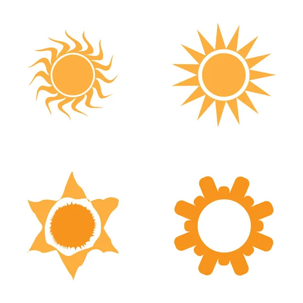 Set of sun icons — Stock Vector