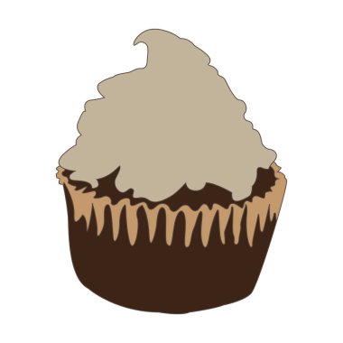 İzole renkli cupcake