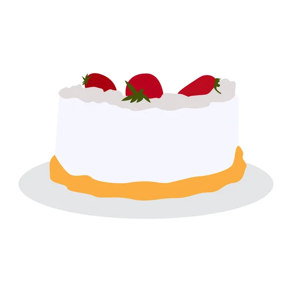 孤立した甘いケーキ — ストックベクタ