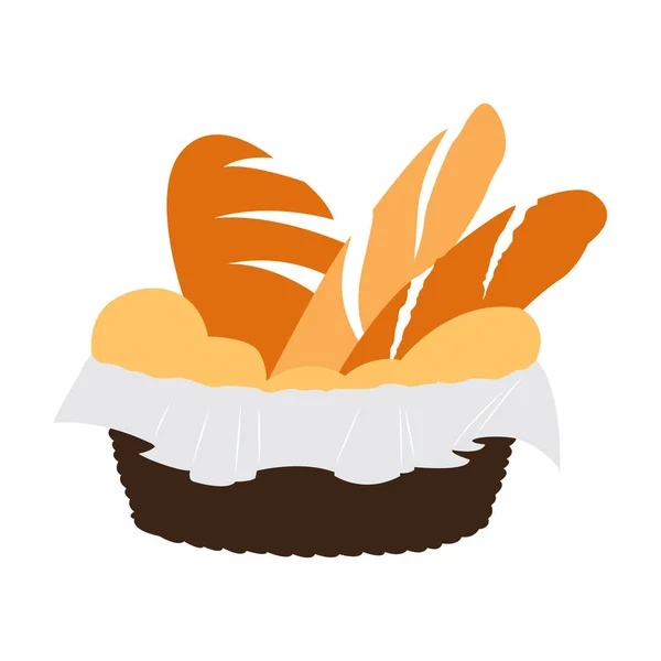 Panier à pain isolé — Image vectorielle