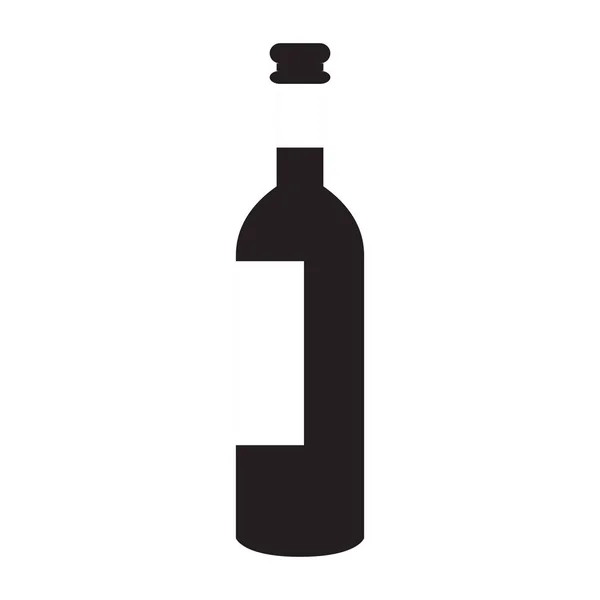 Botella de vino aislado — Archivo Imágenes Vectoriales