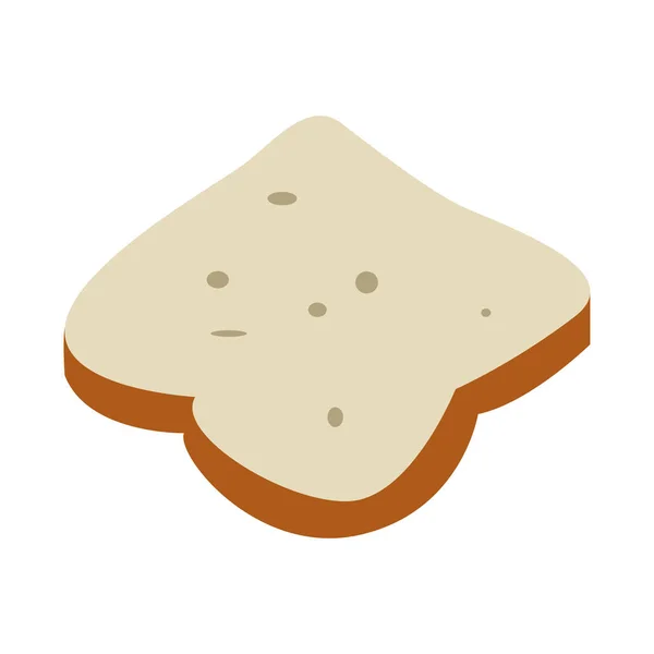 Izolované krajíc chleba — Stockový vektor