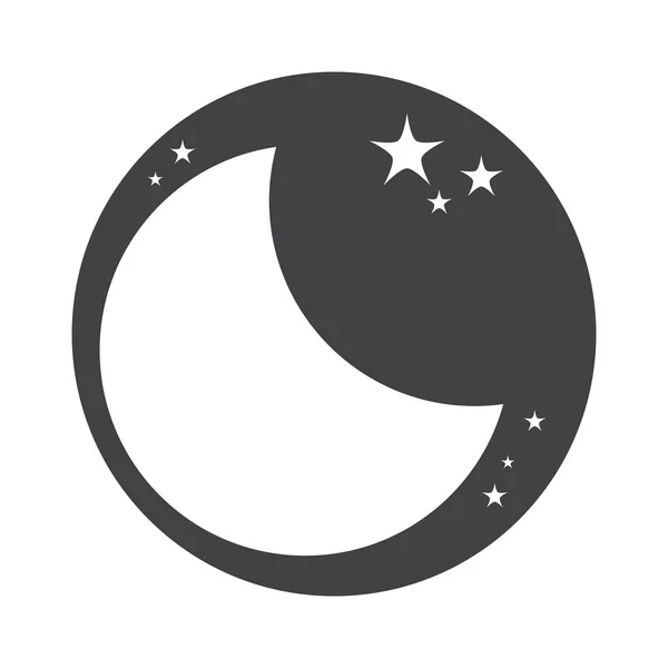 Icono de luna aislado — Vector de stock