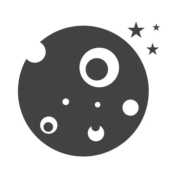 Icône de lune isolée — Image vectorielle