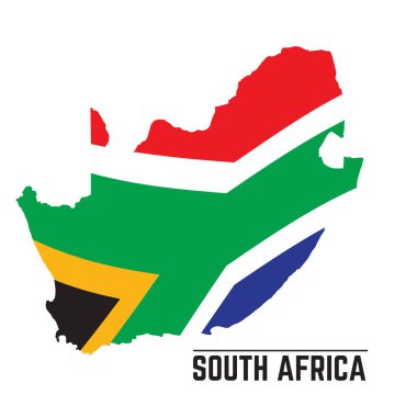 Güney Afrika bayrağı ve haritası