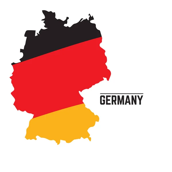 Bayrak ve Almanya Haritası — Stok Vektör