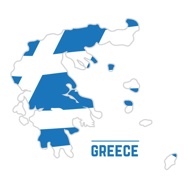 旗、ギリシャの地図 — ストックベクタ