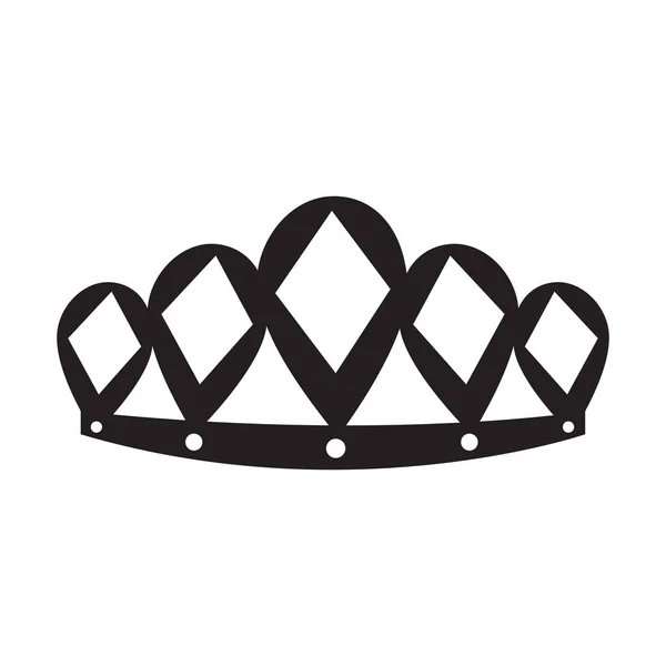 Geïsoleerde kroon silhouet — Stockvector