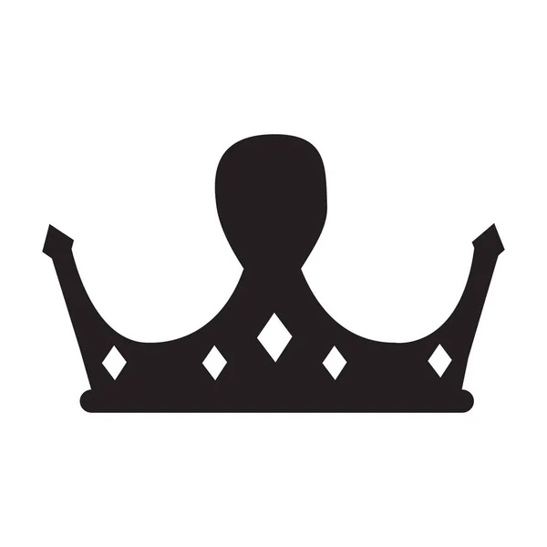 孤立的皇冠剪影 — 图库矢量图片