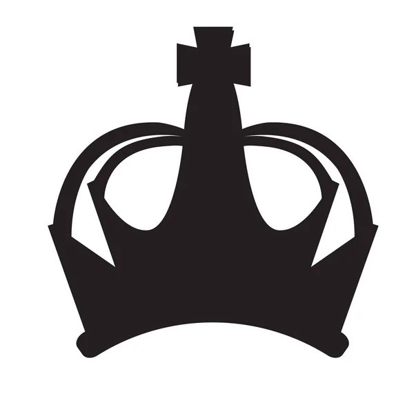 Silhouette de couronne isolée — Image vectorielle