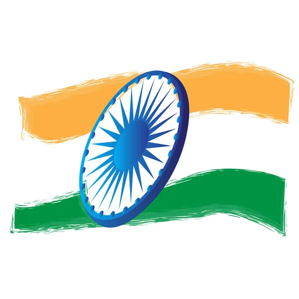 Bandiera dell'India — Vettoriale Stock