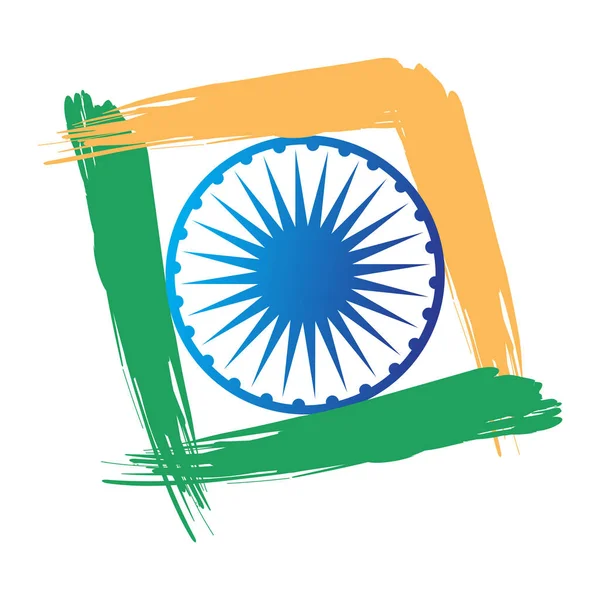 Bandera de India — Vector de stock