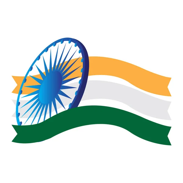 Indiens flagga — Stock vektor