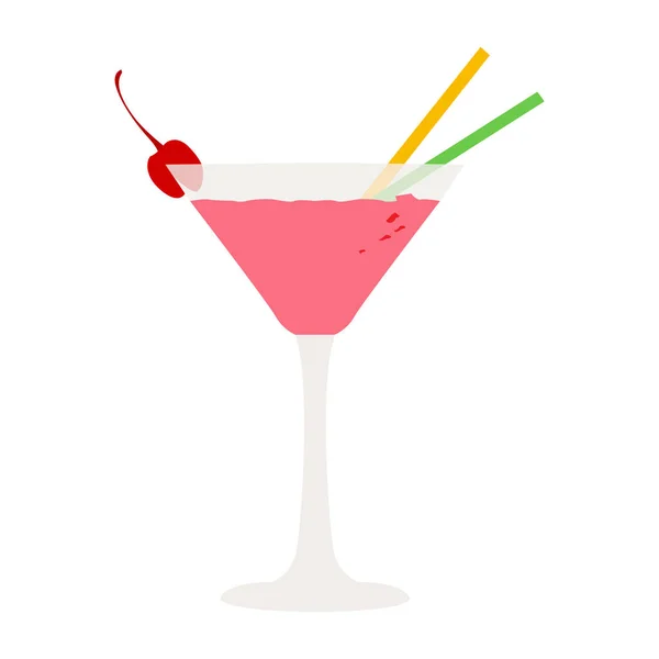 Isolerade cocktail illustration — Stock vektor