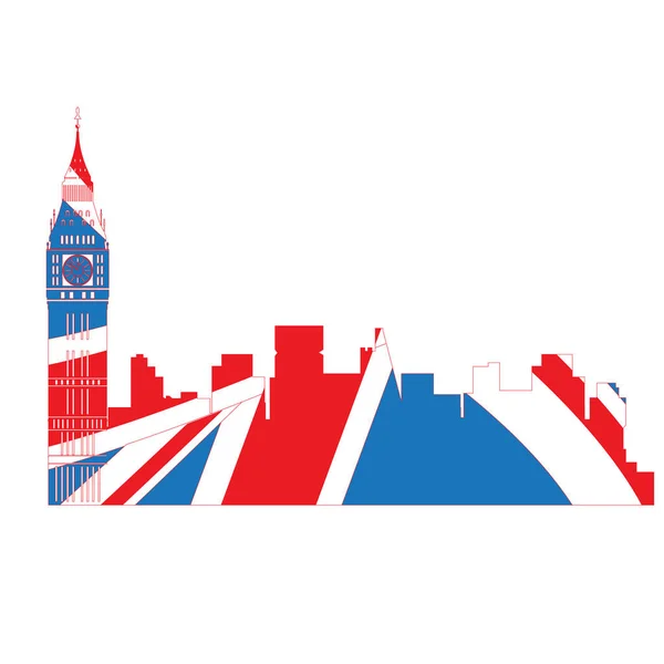 Izolované panorama Londýna — Stockový vektor