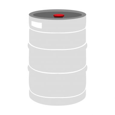 İzole bira fıçısı.