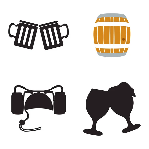 Conjunto de iconos de la cerveza — Vector de stock