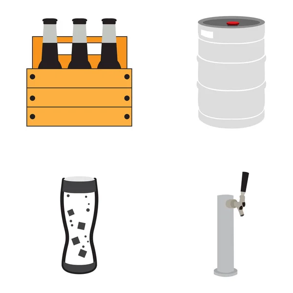 Ensemble d'icônes de bière — Image vectorielle