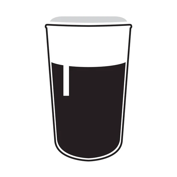 Isolated beer glass icon — Stockvector