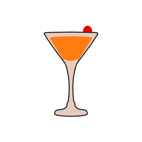 Isolerade cocktail ikonen — Stock vektor
