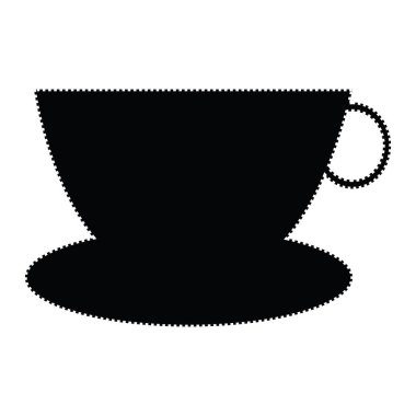 Bardak ve tabak siluet