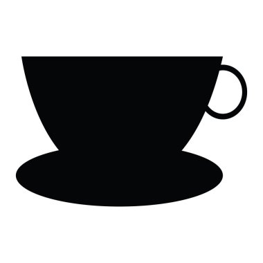 Bardak ve tabak siluet