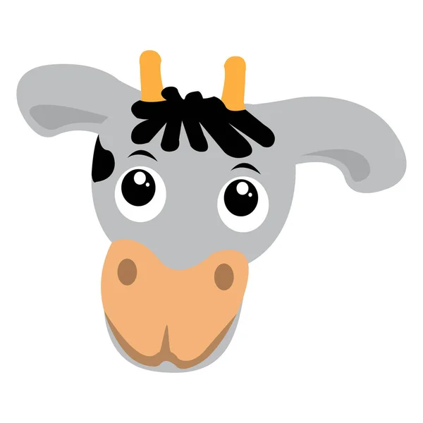 Απομονωμένη χαριτωμένο αγελάδα — Διανυσματικό Αρχείο